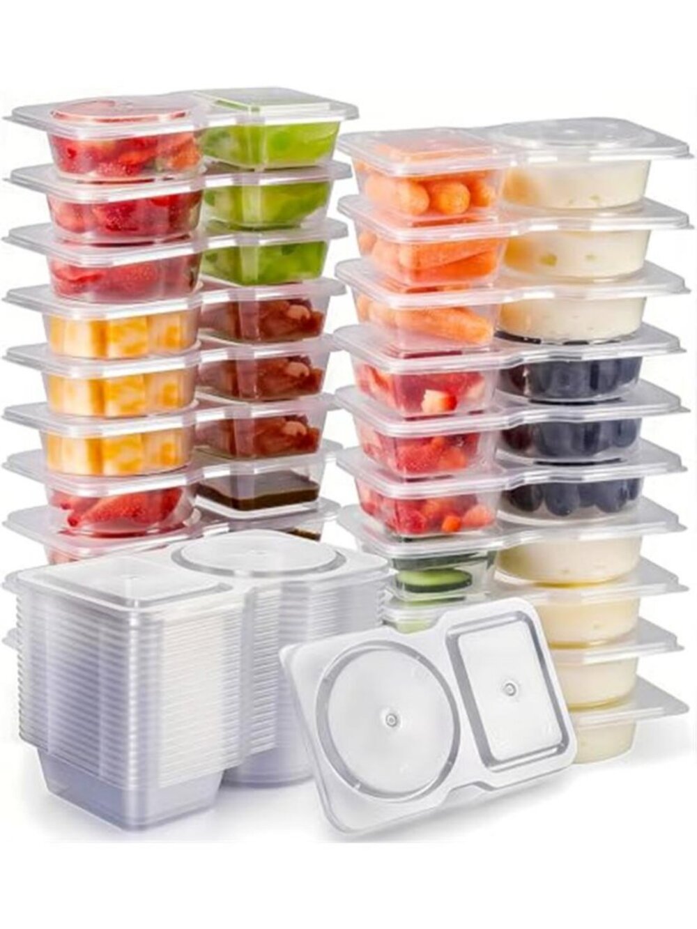 Reusable Snack Containers with Lids 20Pcs,Travel Snack Pack Boxes Camping